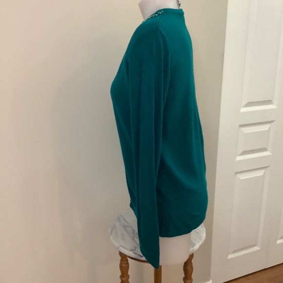 Embellished Teal Cardigan Medium 34-35” bust - Picture 3 of 8